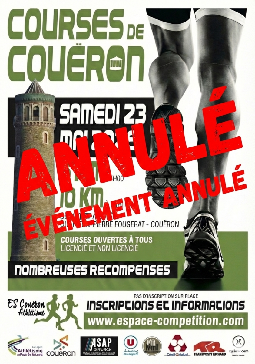 ❌ Annulation des courses du 23 mai 2026 (5 et 10 km)